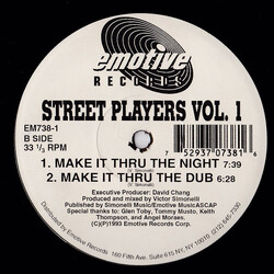 Street Players Vol. 1 USED VINYL 12INCH 33 S RPM