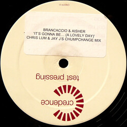 Brancaccio & Aisher It's Gonna Be... (A Lovely Day) USED VINYL 12INCH 33 S RPM SINGLE SIDED TEST PRESSING