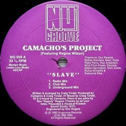 Camacho's Project / Regina Wilson Slave USED VINYL 12INCH 33 S RPM
