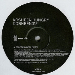 Kosheen Hungry USED VINYL 12INCH PROMO 45 RPM