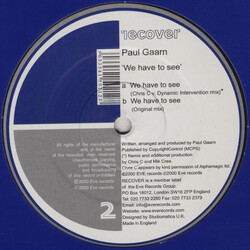 Paul Gaarn We Have To See USED VINYL 12INCH