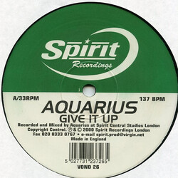 Aquarius (2) Give It Up USED VINYL 12INCH 33 S RPM