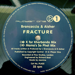 Brancaccio & Aisher Fracture USED VINYL 12INCH 33 S RPM