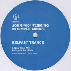 John '00' Fleming / Simple Minds Belfast Trance USED VINYL 12INCH PROMO 33 S RPM