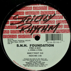 S.N.H. Foundation Find A Way USED VINYL 12INCH 33 S RPM