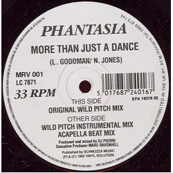 Pfantasia More Than Just A Dance USED VINYL 12INCH 33 S RPM