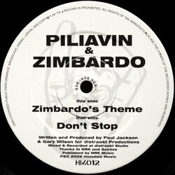 Piliavin & Zimbardo Zimbardo's Theme USED VINYL 12INCH 33 S RPM 45 RPM