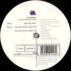 Savana Mind And Voice EP USED VINYL 12INCH 33 S RPM EP