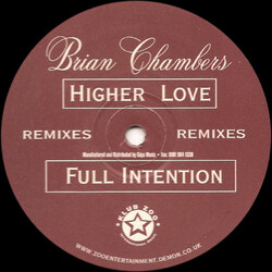 Bryan Chambers Higher Love (Full Intention Remixes) USED VINYL 12INCH 33 S RPM
