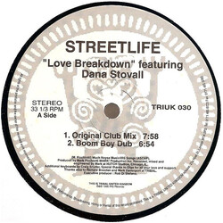 Streetlife Love Breakdown USED VINYL 12INCH 33 S RPM SINGLE STEREO