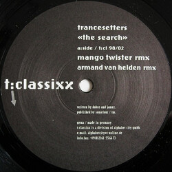 Trancesetters The Search USED VINYL 12INCH 33 S RPM