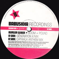 Burger Queen Boom + Pound USED VINYL 12INCH 45 RPM