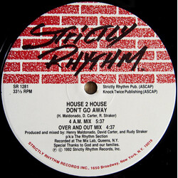 House 2 House Don't Go Away / Have What You Want USED VINYL 12INCH 33 S RPM