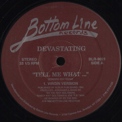 Devastating Tell Me What... USED VINYL 12INCH 33 S RPM