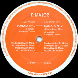 D.Major Sonata No 2 USED VINYL 12INCH 45 RPM