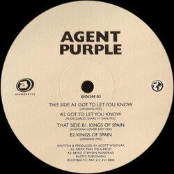 Agent Purple Got To Let You Know / Kings Of Spain USED VINYL 12INCH 33 S RPM
