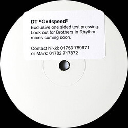 BT Godspeed USED VINYL 12INCH SINGLE SIDED TEST PRESSING