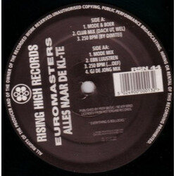 Euromasters Alles Naar De Kl--te USED VINYL 12INCH 33 S RPM