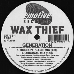 Wax Thief Generation USED VINYL 12INCH 33 S RPM
