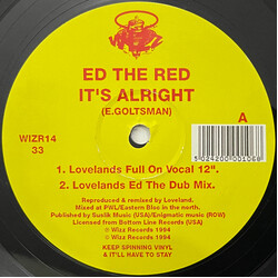 Ed The Red It's Alright USED VINYL 12INCH 33 S RPM