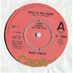 Buck Owens The Battle Of New Orleans / Run Him To The Round House Nellie USED VINYL 7INCH 45 RPM