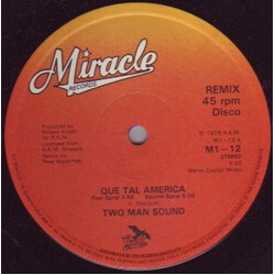 Two Man Sound Que Tal America (Remix) USED VINYL 12INCH 45 RPM