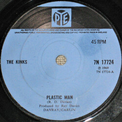The Kinks Plastic Man USED VINYL 7INCH 45 RPM SINGLE