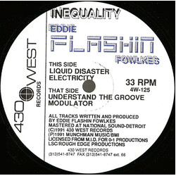 Eddie Fowlkes Inequality USED VINYL 12INCH 33 S RPM