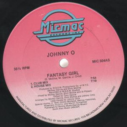 Johnny O Fantasy Girl USED VINYL 12INCH 33 S RPM REISSUE