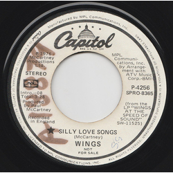Paul McCartney & Wings Silly Love Songs Vinyl 7" USED