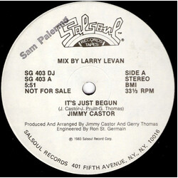 Jimmy Castor It's Just Begun USED VINYL 12INCH 33 S RPM SINGLE PROMO STEREO