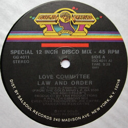 Love Committee Law And Order / Just As Long As I Got You USED VINYL 12INCH 45 RPM STEREO