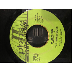 The Impressions / Frankie Karl I'm So Proud / Don't Be Afraid USED VINYL 7INCH 45 RPM SINGLE