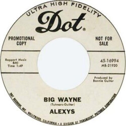 Alexys Guitar Big Wayne / The Last Of Me USED VINYL 7INCH 45 RPM SINGLE PROMO