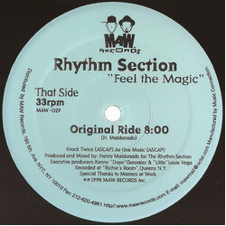 Rhythm Section Feel The Magic USED VINYL 12INCH 33 S RPM