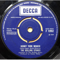 The Rolling Stones Honky Tonk Women / You Can't Always Get What You Want USED VINYL 7INCH SINGLE 45 RPM