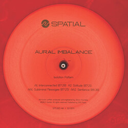 Aural Imbalance Isolation Pattern USED VINYL 12INCH 33 S RPM EP