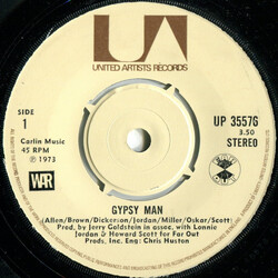 War Gypsy Man / Deliver The Word USED VINYL 7INCH 45 RPM
