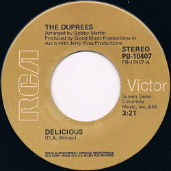 The Duprees Delicious USED VINYL 7INCH 45 RPM SINGLE STEREO