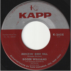 Roger Williams (2) Mockin' Bird Hill / Memories Are Made Of This USED VINYL 7INCH 45 RPM SINGLE