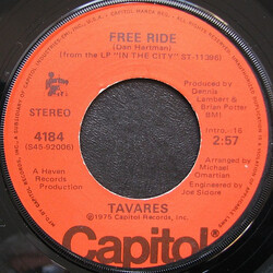 Tavares Free Ride / In The Eyes Of Love USED VINYL 7INCH 45 RPM SINGLE