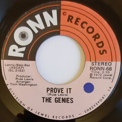 The Genies (3) Prove It / Know What To Do When You Get It USED VINYL 7INCH 45 RPM SINGLE STYRENE
