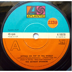 Spinners Sitting On Top Of The World USED VINYL 7INCH 45 RPM