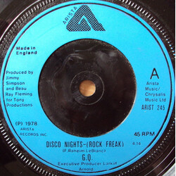 GQ Disco Nights (Rock-Freak) USED VINYL 7INCH 45 RPM SINGLE
