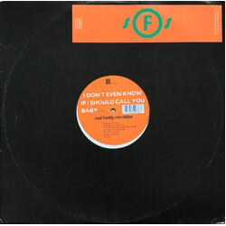Soul Family Sensation I Don't Even Know If I Should Call You Baby USED VINYL 12INCH 45 RPM