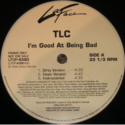 TLC I'm Good At Being Bad USED VINYL 12INCH PROMO 33 S RPM