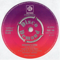 Little Johnny Blair Momma's Gone USED VINYL 7INCH 45 RPM REISSUE