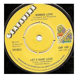 Ronnie Love Let's Make Love USED VINYL 7INCH 45 RPM STEREO