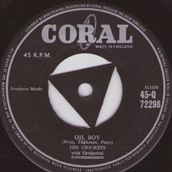 The Crickets (2) Oh, Boy USED VINYL 7INCH 45 RPM SINGLE
