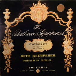 Ludwig van Beethoven / Otto Klemperer / Philharmonia Orchestra Symphonies Numbers 1 & 8 (In C Major, Op. 21 And In F Major, Op. 93) Vinyl LP USED